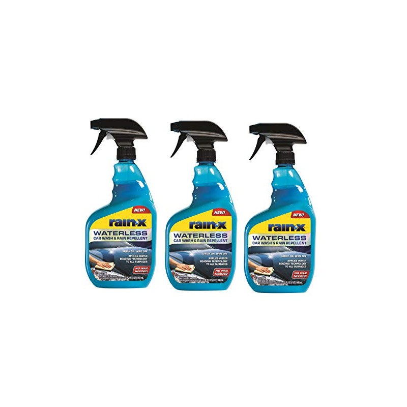 Rain-X 620100-3PK Waterless Car Wash & Rain Repellent, 23 oz.