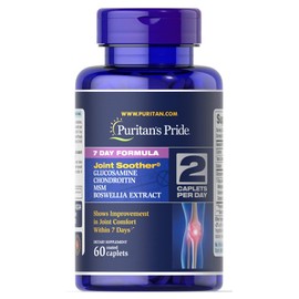 Puritan's Pride 7 Day Formula Joint Soother Glucosamine, Chondroitin, MSM & Boswellia-60 Caplets