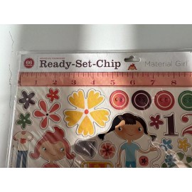 Cosmo Cricket 66PC Adhesive Ready~Set~Chip