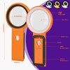 Magnifying Glass with Light and Stand, Foldable Handheld Magnifying Glass