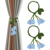 2 Pack Boho Handmade Flower Curtain Tiebacks Curtain Holdbacks -