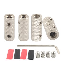 8Gauge Butt Connectors 8 AWG Cable Butt Splice Power Ground Wire Terminal Connection 4PCS with Dual Wall Heat Shrink Tube