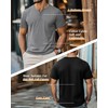 Ficerd 3 Pack Men's Big and Tall Shirts Cotton Short