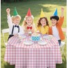 SietDESEO 3 Pack Pink Gingham Tablecloth Round 84 x 84