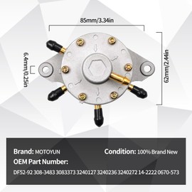 MOTOYUN Fuel Pump for Polaris SLT 750 SLT750 1994-1995/SLT 780 SLT780 1996-1997/SLX 780 SLX780 1995-1996 DF52-92 308-3483 3083373 3240127 3240236 3240272 14-2222 0670-573
