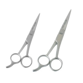 OdontoMed2011® 2 PCS PROFESSIONAL BARBER HAIR DRESSING SCISSORS 4.5" 5.5" HAIR CUTTING SCISSORS/BARBER SHEARS - ICE TEMPERED - STAINLESS STEEL ODM