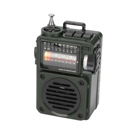 Acogedor Portable Shortwave Radio, FM MW SW WB Receiver Full Band Radio, NOAA Weather Forecast, Pocket Size, Support TF Card