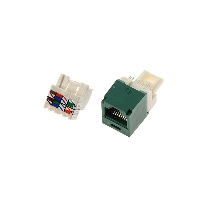 Panduit CJ688TPGR Category-6 8-Wire TP-Style Jack Module, Green, 4-Pair