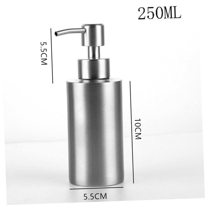 COLLBATH 2 Pcs Rustproof Stainless Steel Lotion Dispenser 250ml Hand