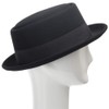 ULTRAFINO Riff Wool Felt Classic Jazz Porkpie Hat with Feather