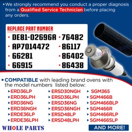 Whole Parts Range Surface Burner Igniter Part# 76482-001 - Replacement & Compatible With Some Dacor Ranges