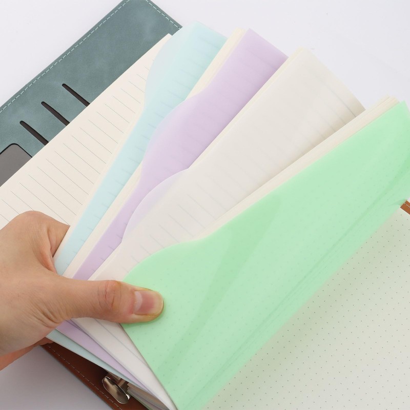 Ring Binder A5 Refillable, PU Leather Binder Notebook with 135