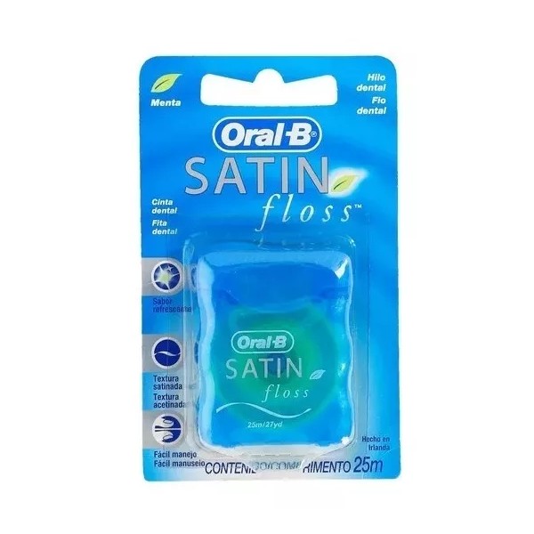 Oral-B Hilo Dental Oral-b Satin Floss Sabor Menta 25m