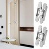 6 inch Hidden Door Hinges Invisible Hinges, 2 Pack Heavy