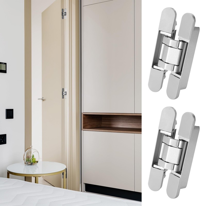 6 inch Hidden Door Hinges Invisible Hinges, 2 Pack Heavy