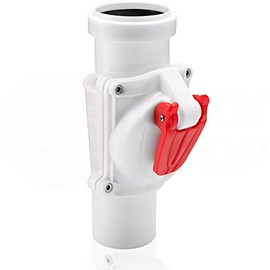 Backflow Valve DN 50 mm White Grey Backflow Valve KG HT Pipe 7. Diameter 50P White