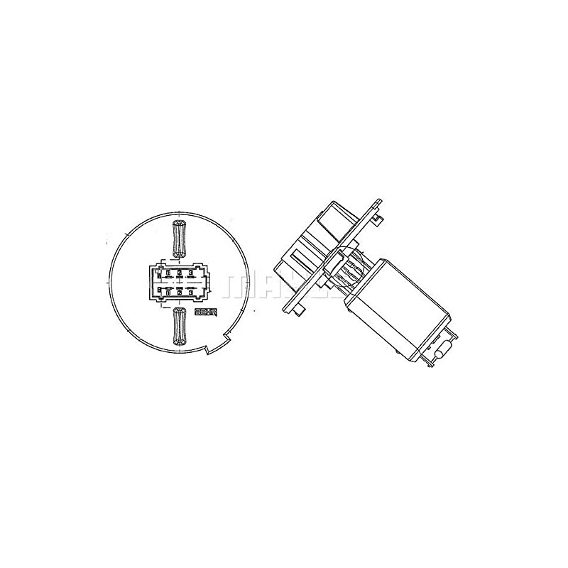 MAHLE ABR 57 000P Resistor Interior Fan Suitable for Citroen