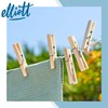 Elliott Traditional Pinewood Clothes Pegs with Contoured Design to Prevent