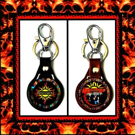 GODSMACK IMAGES TWO LEATHER KEYCHAINS  CONCERT MERCHANDISE ROCK MEMORABILIA
