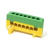 Pollmann protective conductor terminal block PE7-F2, 7-pin, green/yellow, 1 piece