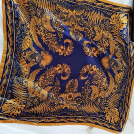 FONYVE Silk Feeling Scarf Medium Square Satin Head Wrap for Women 27.5 inches