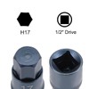 sourcing map 1/2" Drive x H17 (17mm) Hex Bit Socket,