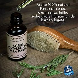 Aceite Fortalecedor Growth Beard - Aroma a Bergamota y Romero - 100% Natural - 30ml