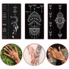 DIVAWOO DIVAWOO 12 Sheet Henna Tattoo Stencils, Hand Temporary Tattoo