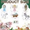 Cinnvoice 60 Pcs Christmas Nativity Sets for Crafts Mini Nativity