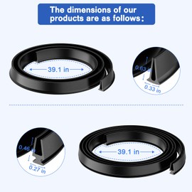 Storm Door Sweep Replacement for Larson & Pella Storm Door Expander Sweep 2 Pack，Fits Metal and Vinyl Doors and Most Storm Door Brands，36" Long Double Expander Sweep