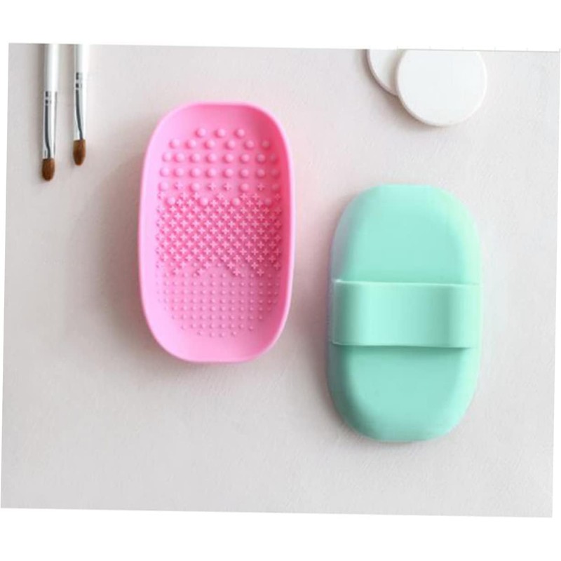 DOITOOL Limpia Brochas de Maquillaje de Silicona Verde Placa de