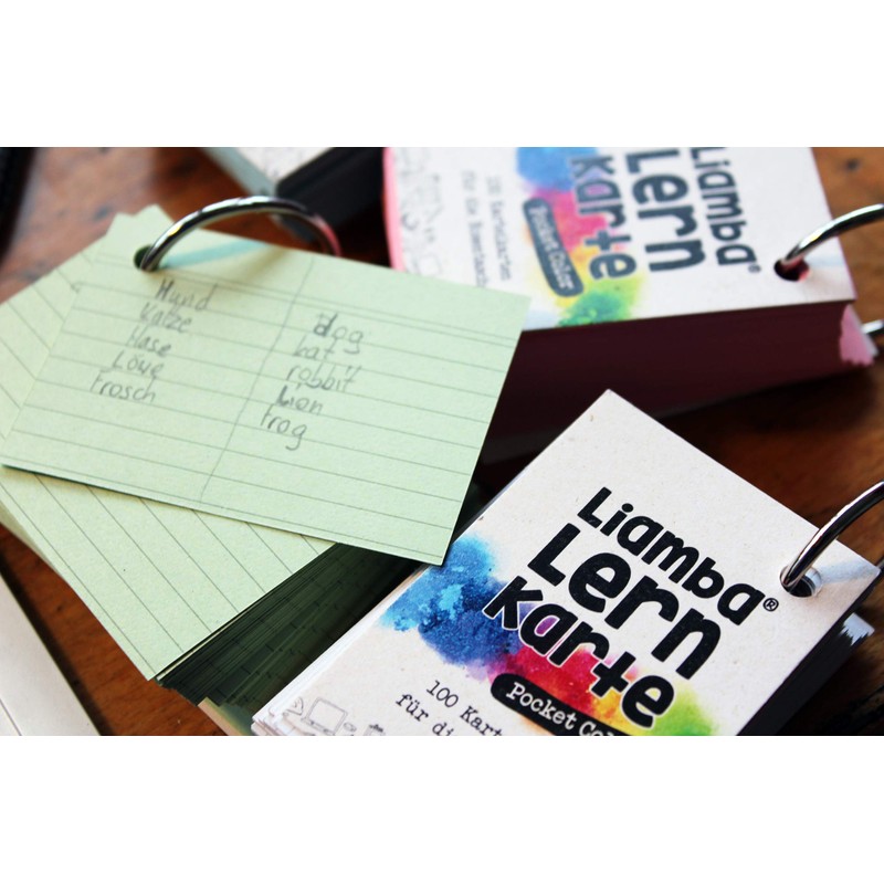 Liamba Pocket Colour Flashcard | 5 x 100 Index Cards