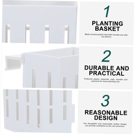 Gatuida 4pcs Hanging Aquarium Plant Holder Sturdy Aquatic Plant Planter for Hydroponic Decoration Fish Tanks Hooks for Growth and Easy Installation