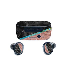 MightySkins Carbon Fiber Skin for Skullcandy Sesh True Wireless Earbuds - Cut Marble | Protective, Durable Textured Carbon Fiber Finish | Easy to Apply, Remove, and Change Styles | Made in The USA