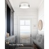 AUTELO 12" Flush Mount Ceiling Light Fixture, Frosted Glass Shade