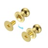 sourcing map 20Sets Brass Ball Head Stud Rivets, 6mm Dia.
