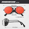 Retro Sunglasses for Women Men Steampunk Round Unisex Eyewear Glasses