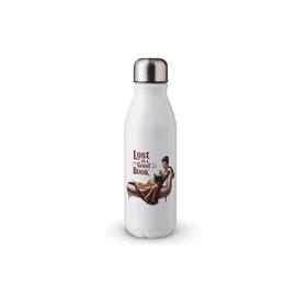 MAXIKIWI - Einwandige Wasserflasche mit Schraubverschluss, nicht isoliert, leichtes Aluminium, BPA-frei, auslaufsicher, Retro-Buchliebhaber, 500 ml