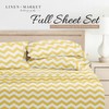 ienjoy Home 4 Piece Sheet Set Arrow Patterned, Full, Yellow