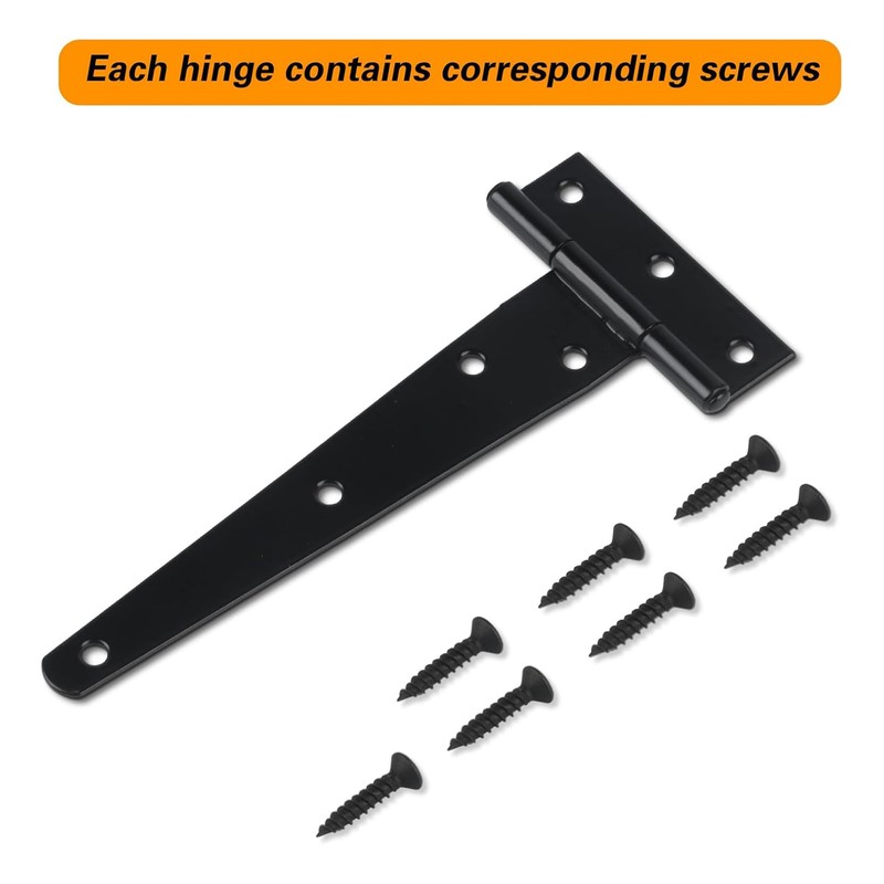 2 Pack T Hinges 300mm (12") with Screws, Heavy Duty