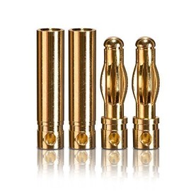 partCore Gold Contact Connector Plug Female 4.0 mm 2 Pairs