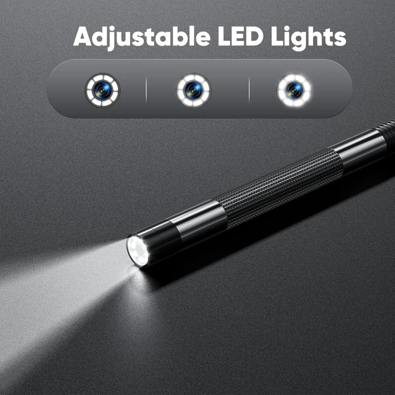 New 3.9mm Bi-Directional Endoscope with 1.5m Flexible Cable, 8 LED