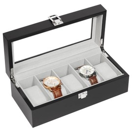 GLOBAL KA Elegant Wooden Lacquered Watch Case，Watch Box，Watch Display Case， Watch Organizer for Men