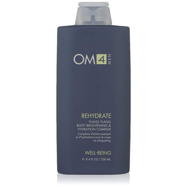 Organic Male OM4 Rehydrate: Ylang Ylang Brightening & Hydration Complex Body Lotion- Exfoliating and Vitamin C rich Nourishing Mens Body Moisturizer for all skin types.