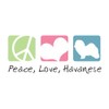 CafePress Peace, Love, Havanese Oval Car Bumper Sticker