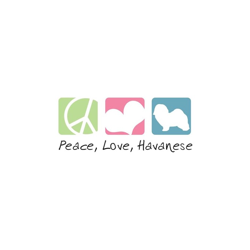 CafePress Peace, Love, Havanese Oval Car Bumper Sticker