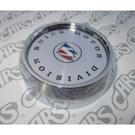 CARS 1971-1987 Buick Chrome Wheel Cap w/ Tri-Shield Plastic Emblem. OEM #1236446. 2"