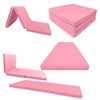 Danfuton Pink Tri Fold Foam Bed, Shikibuton, Convertible Ottoman Mat