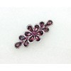 Faship Gorgeous Purple Rhinestone Crystal Floral Hair Barrette Clip