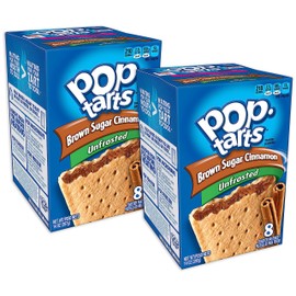 Pop Tarts Toaster Pastries, Unfrosted Brown Sugar Cinnamon 8 ea (Pack of 2)